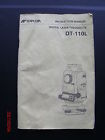 Dt-110l Topcon Digital Laser Theodolite Instruction