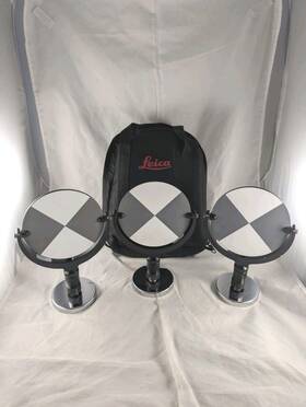 798948 Leica Lot Of 3 Genuine Scanner Targets 6 Inch Gray And White With Magnets Oem