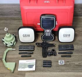 Cs20lte Leica Dual Gs18 T Lte Gps Gnss Galileo Beidou Tilt Rtk Base And Rover Kit Uhf Cs20