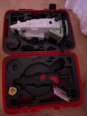 Cs20 Leica Ts13 5 Inch R500 Robotic Survey Total Station Setup With Data Collector