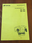 Dl-102 Level Dl-101 Surveyor Topcon Manual Digital Instruction