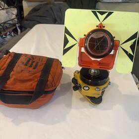 Ud0656 Omni / Seco Topcon Prism Target With Tribrach And Sokkia Adapter For Total Station Survey