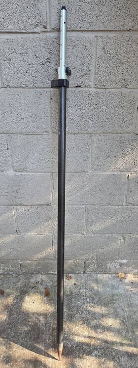 Seco 1.25-2.2m 8.5ft Telescopic Carbon Fiber Gps Rtk Pole For Topcon Trimble Surveying