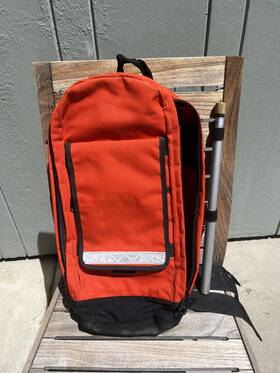 8124-11-org Seco Large Gis Backpack With Camlock Antenna Pole. In Excellent Condition