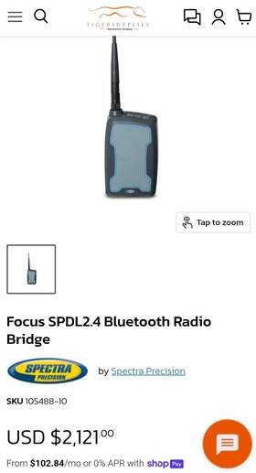 105488-10 Spectra Precision Spdl2.4 Bluetooth Radio Bridge