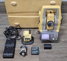 Ps-101a Topcon 1 Inch Robotic Survey Total Station With Rc-5 Remote And Atp1 Prism