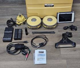 Shc5000 Topcon Dual Hiper V Gps Gnss Glonass Base Rover Rtk Kit Pocket 3d 915 Ss