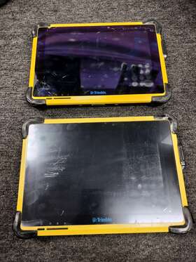 114052-10 Trimble Lot Of 2 T10 Robotic Tablet Read Description Sold As-is For Parts