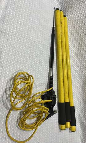 Trimble 730628474937 Fiber Pole With 3 Sections Stitching Rod Antenna Whip Lot Gps Rtk Gnss