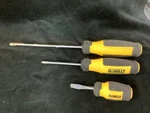 3 Dewalt Screwdrivers (2 Phillips Heads, 1 Flat Head). Fixed Price $14.99.