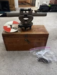 Craftsman Tools Surveyor's Transit Level Set W/ Wood Case, #789.46212. Fixed Price $49.99.
