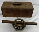 Antique Keuffel & Esser Surveyor's Transit Mounting Base Wooden Case Box. Fixed Price $71.25.
