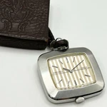 Seiko 17J Hand Wind Pocket Watch Silver Square 32X38MM Antique Rare. Fixed Price $238.15.