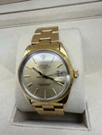 Rare Rolex 15505 Oyster Perpetual Date Gold Cap Quickset. Fixed Price $3850.00.