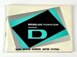 Beseler Topcon Super Camera Instruction Manual / Users Guide. Fixed Price $10.44.