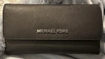 Michael Kors Jet Set Travel Crossgrain Leather Tri-fold Wallet & Body Bag. Fixed Price $100.00.