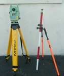 Leica TCRA1103 Plus Survey Robotic Total Station W/ Tripod & Prism Pole. Fixed Price $2999.99.