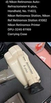 Nikon Retinomax K-plus Refractometer, No. 11403, Printer, Station, Carrying Case. Fixed Price $2850.00.