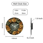 Autumn Maple Leaf Pattern Wooden Silent Wall Clock No Battery Home Decors. Fixed Price $19.99.