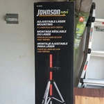 Johnson 40-6302 Adjustable Laser Mounting Tripod, 2.33 -11 Heavy Duty Aluminum. Fixed Price $70.00.