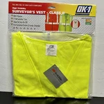 Surveyors Vest Class Level Ansi Isea 107-2004 Hi Viz Lime Green Safety Lg. Fixed Price $10.00.
