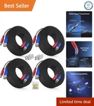 4 30M Bnc Surveillance Cables With Multiple Connectors - Maximized Coverage. Fixed Price $55.05.