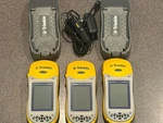3 Trimble Geoxm 2005 Series Pocket Pc W/ Arcpad 6, Charging Stations & 1 Cord. Fixed Price $129.99.