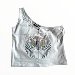 Von Dutch 1X 2000A Off One Shoulder Crop Top. Fixed Price $36.27.