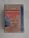 Vintage Young Bros Permanent Reusable Steel Stamps 1/4" #0-9. Fixed Price $18.99.