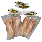 Cst 16 Oz Brass Plumb-bobs (model 11-552) Lot And Bolen S5436 Leather Holsters. Fixed Price $99.99.