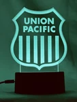 Union Pacific Railroad Herald Laser Etched Led Acrylic Sign Base Usb Remote. Fixed Price $29.99.