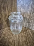 Vtg Anchor Hocking Clear Glass Ribbed Prism Jar Storage Canisters. Fixed Price $8.99.