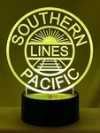 Southern Pacific Railroad Herald Laser Etched Led Acrylic Sign Base Usb Remote. Fixed Price $29.99.