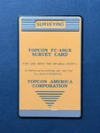 Topcon FC-48GX Survey Card For Hp Calculator. Fixed Price $199.00.