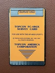 Topcon FC-48GX Survey Card For Hp Calculator. Fixed Price $249.00.