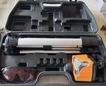 Johnson Rotary Laser Leveling Kit Model No. 40-0918 Case Glasses Tripod. Fixed Price $65.00.