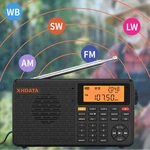 Xhdata D109WB Portable Digital Radio Fm/mw/lw/sw Bluetooth Global Band Receiver. Fixed Price $43.58.
