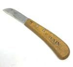 Vintage Crain Germany Hook Handle Utility Knife Wooden. Fixed Price $40.00.
