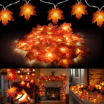 Pack Thanksgiving Maple Leaf String Lights, Total 20FT 40 Led Battery Operated. Fixed Price $14.81.