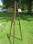 Antique 1920S-40S Surveyors 3 Leg Tripod & Metal Mounting Plate Ash Hardwood 60. Fixed Price $99.00.