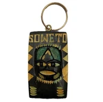 Vintage Totem Pole Keychain Bag Charm Wooden Brown Soweto South Africa Keyring. Fixed Price $24.89.