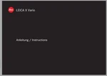 Leica X Vario 107 Instruction Manual: 101 Pages & Spiral Bound Protective Covers. Fixed Price $22.95.