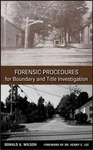 Forensic Procedures Boundary And Title Investigation, Hardcover By Wilson.... Fixed Price $132.47.