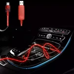 3X Micro Usb Cables Charge Sync Red Light Up Pulse Electroluminescent V2 Feet. Fixed Price $9.99.