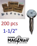 Chrisnik Nail 241500 Magnetic Survey , 1-1/2" 1/4"-DOUBLE Box Of 200. Fixed Price $52.33.
