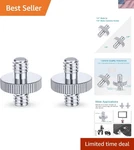 Versatile 1/4" Male To Tripod Screw Adapter For Creative Setups - 2 Pack. Fixed Price $6.99.