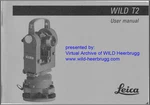 Wild Heerbrugg T2 (mod) User Manual - Pdf File In English Or German. Fixed Price $20.00.
