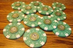 #12 Twelve United States Army Retired Poker Chip, Golf Ball Marker,card Guards. Fixed Price $16.00.