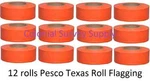 Orange Glo Vinyl Marking Tape/flagging Ribbon For Survey Construction (12ROLLS). Fixed Price $27.50.