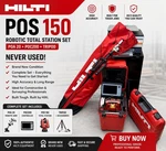 Hilti Pos 150 Robotic Total Station Set - Poa + POC200 Tripod Never Used!. Fixed Price $9999.99.